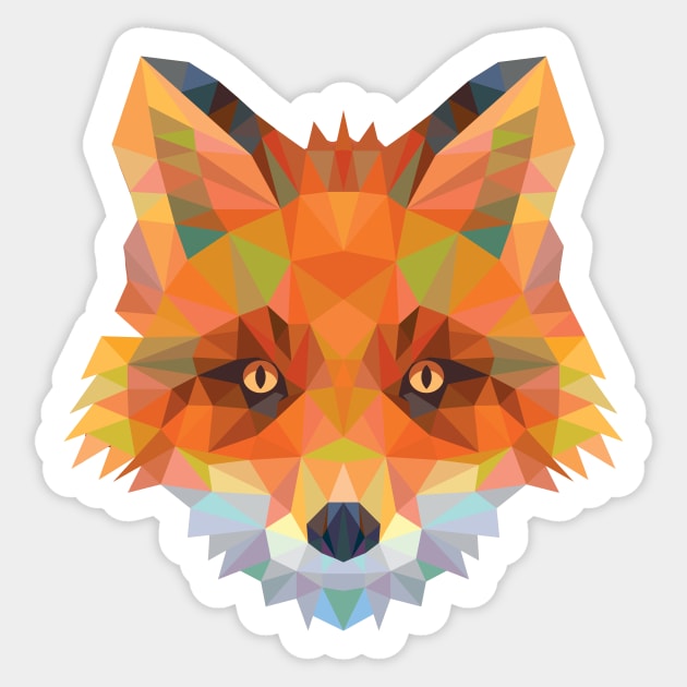 Fractal Red Fox Sticker by SandiTyche